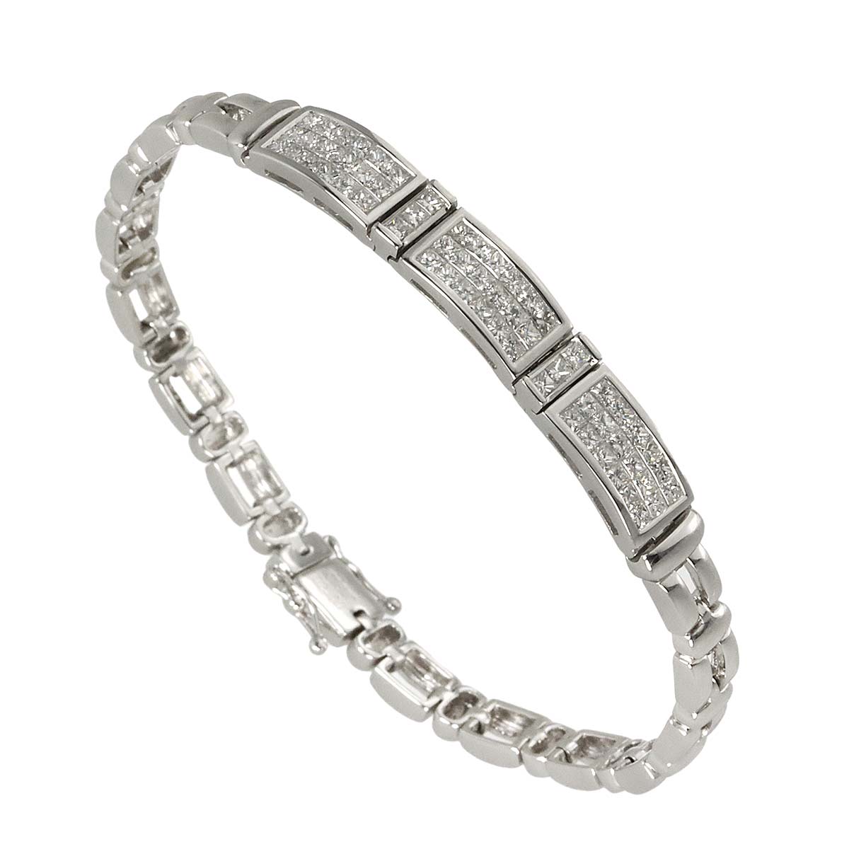 Diamond 2.00ct Bracelet 18K K18 WG White Gold 750