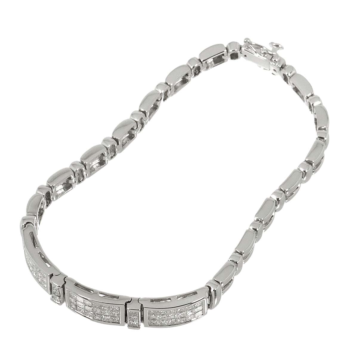 Diamond 2.00ct Bracelet 18K K18 WG White Gold 750