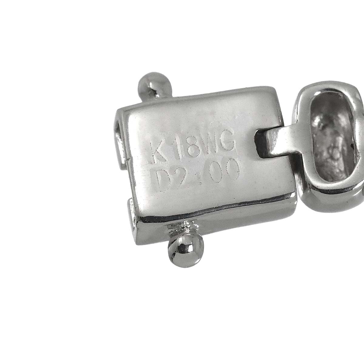 Diamond 2.00ct Bracelet 18K K18 WG White Gold 750