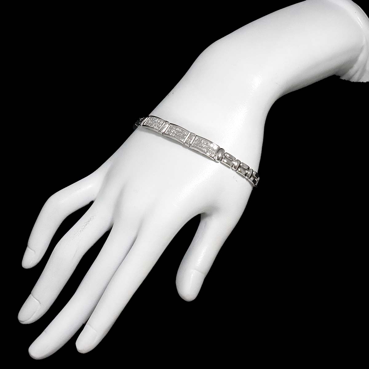 Diamond 2.00ct Bracelet 18K K18 WG White Gold 750