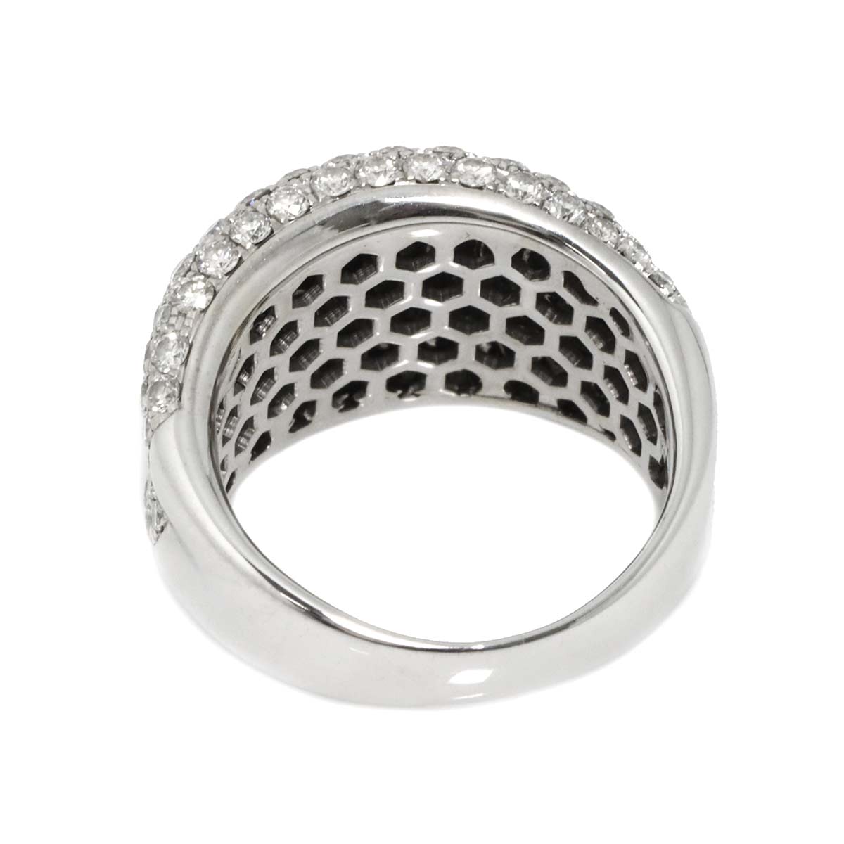 Diamond 2.69ct Ring 18K K18 WG White Gold size5.75-6(US)