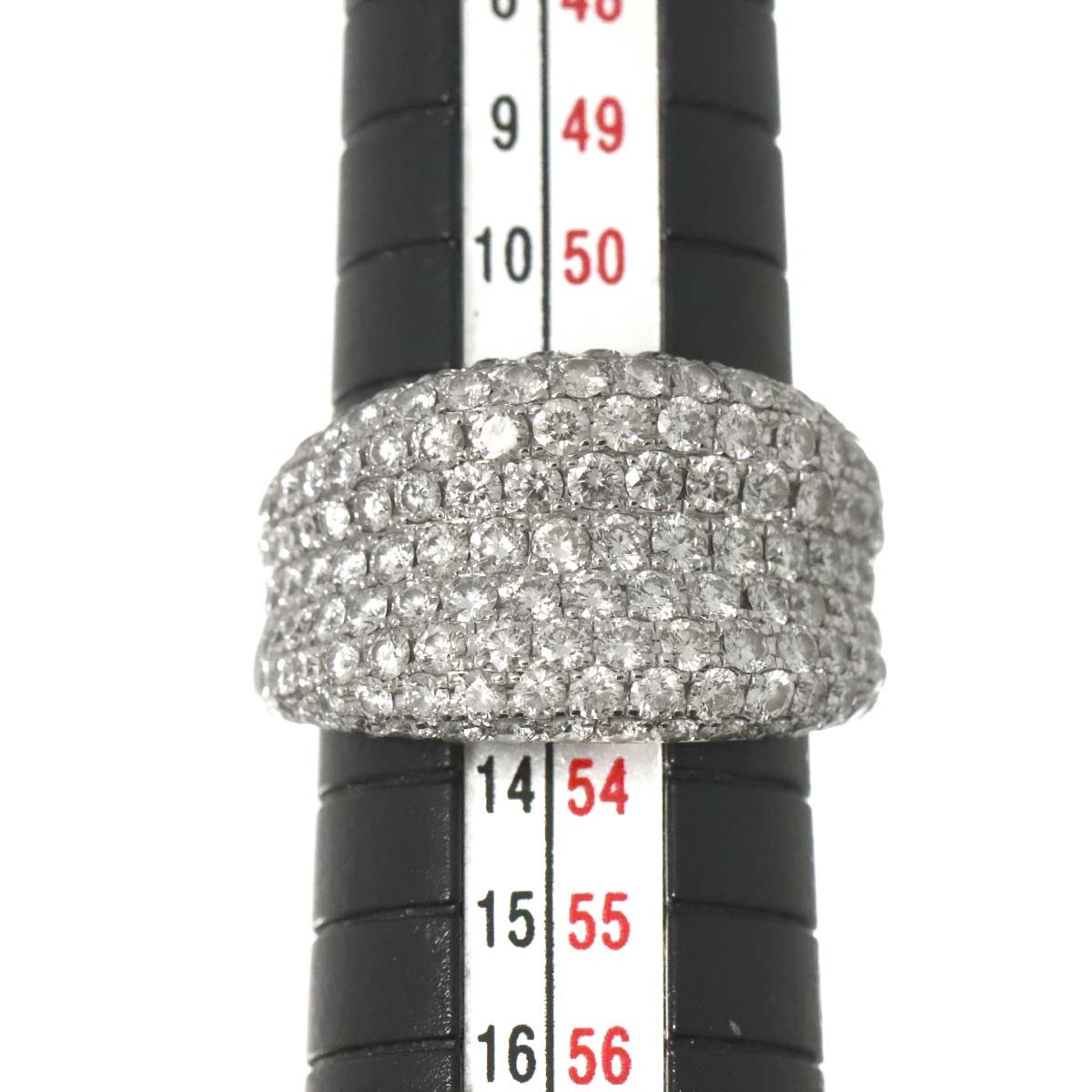Diamond 2.69ct Ring 18K K18 WG White Gold size5.75-6(US)
