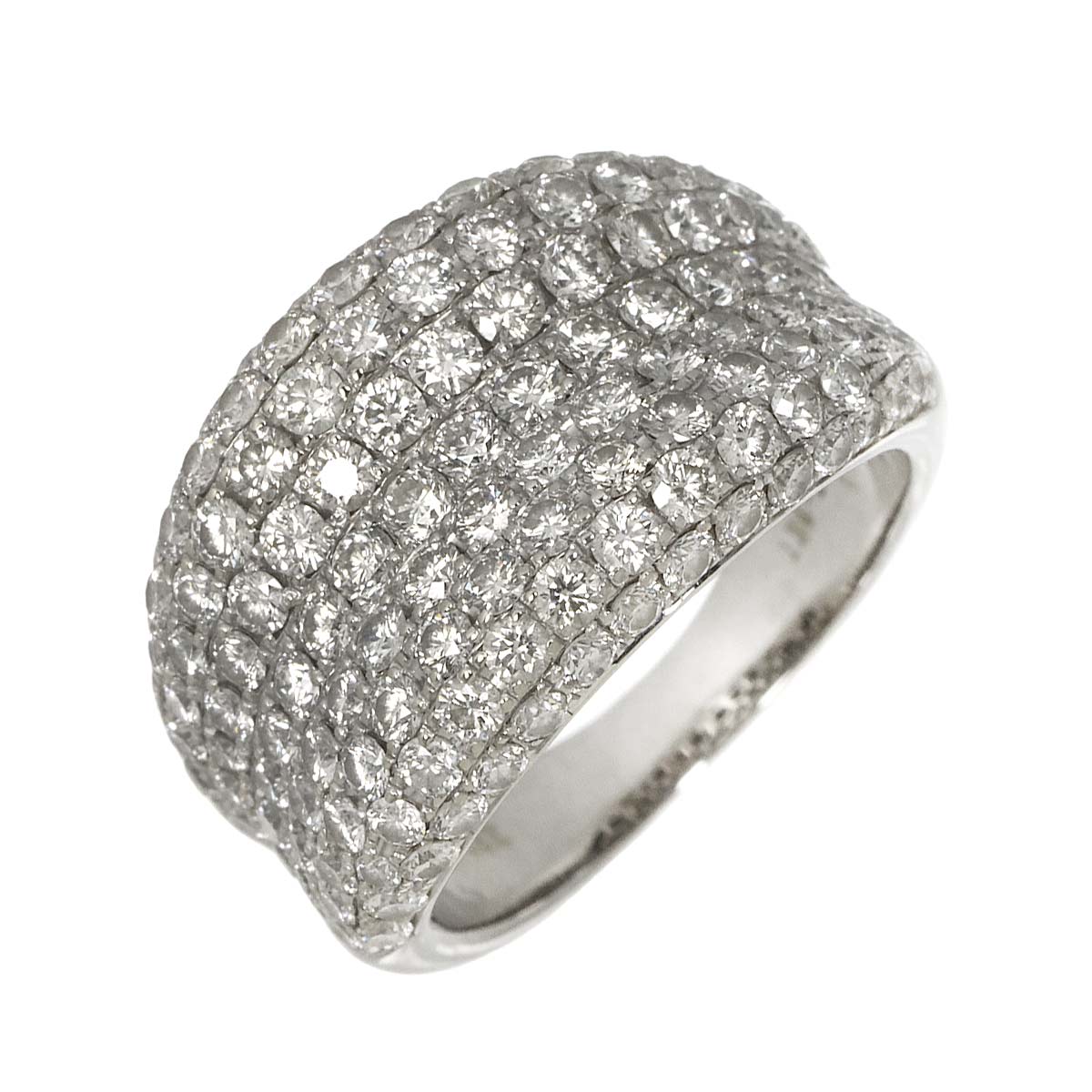 Diamond 2.69ct Ring 18K K18 WG White Gold size5.75-6(US)