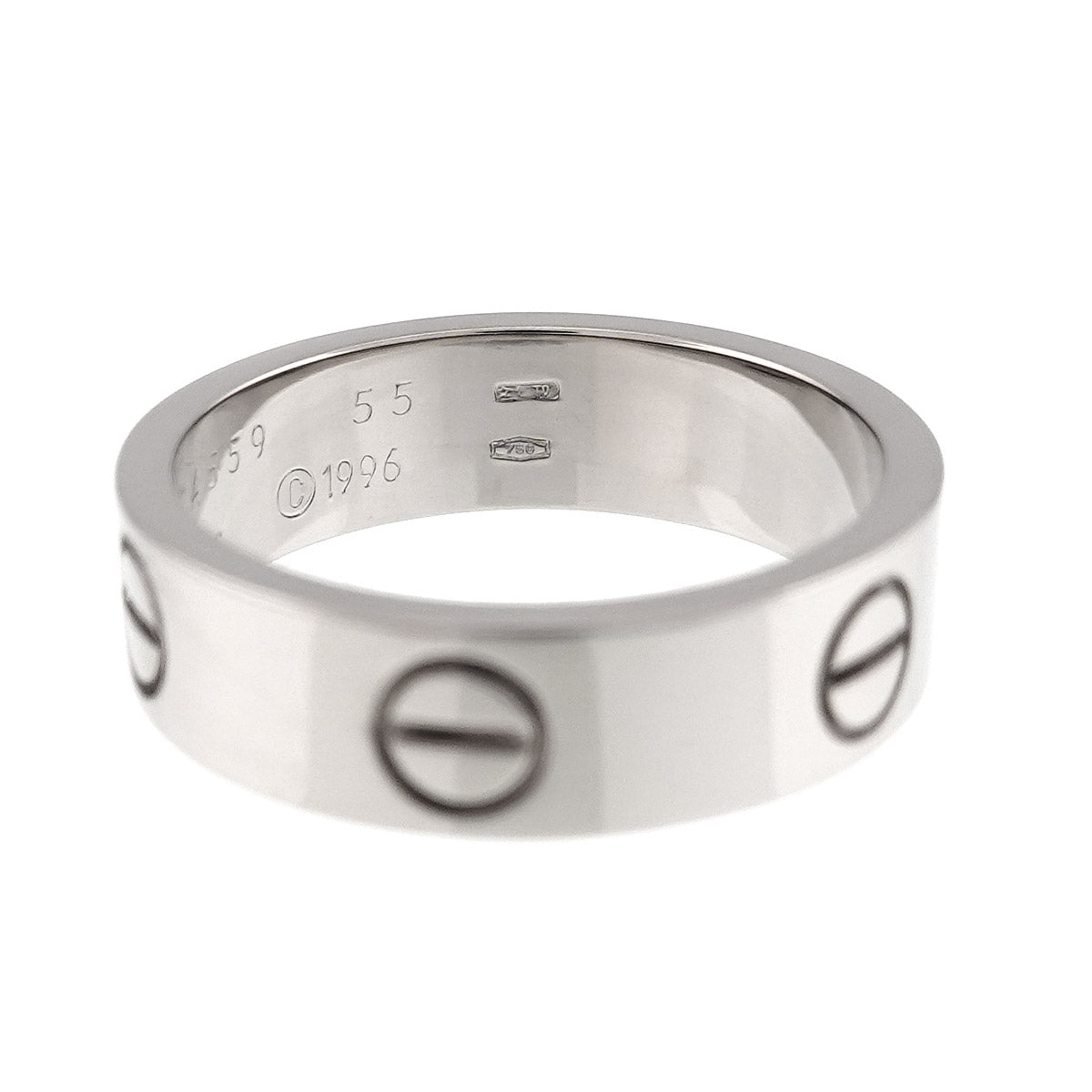Love Ring 18K White Gold 750 size55 6.75(US)