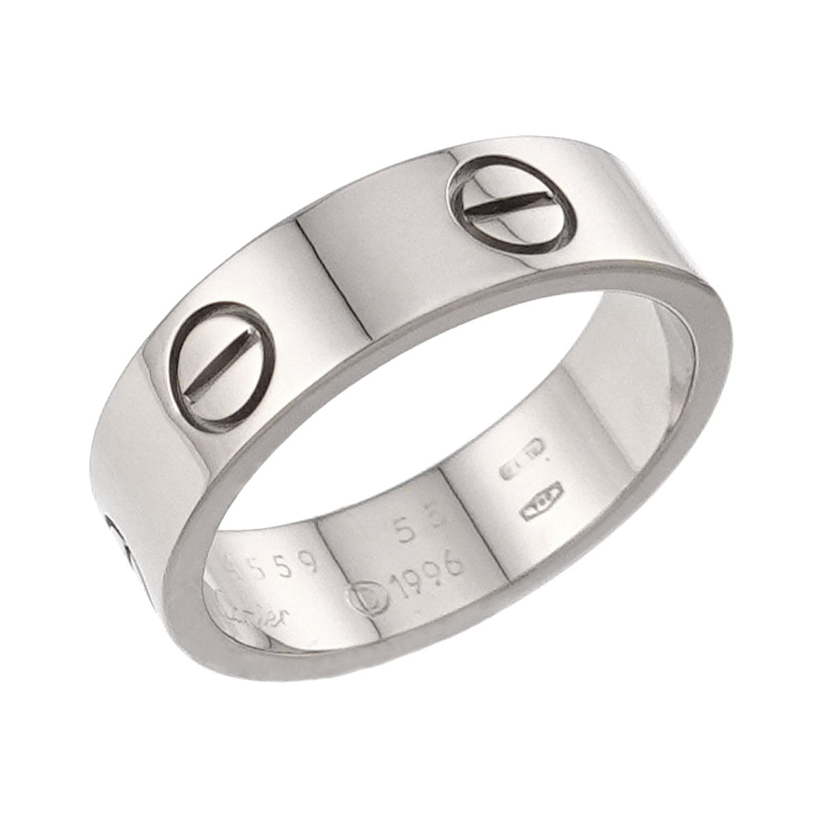 Love Ring 18K White Gold 750 size55 6.75(US)