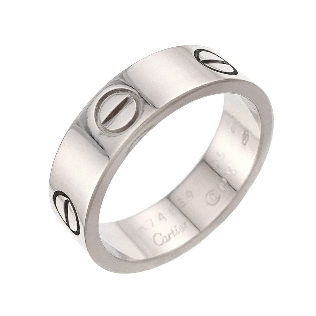 Love Ring 18K White Gold 750 size55 6.75(US)