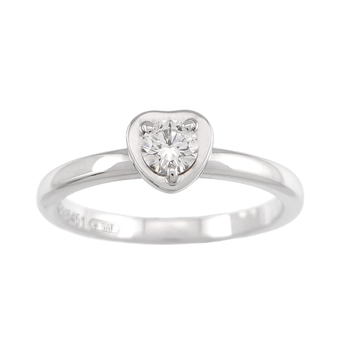 d Amour Heart Diamond Ring 18K WG 750 Size47 4(US)