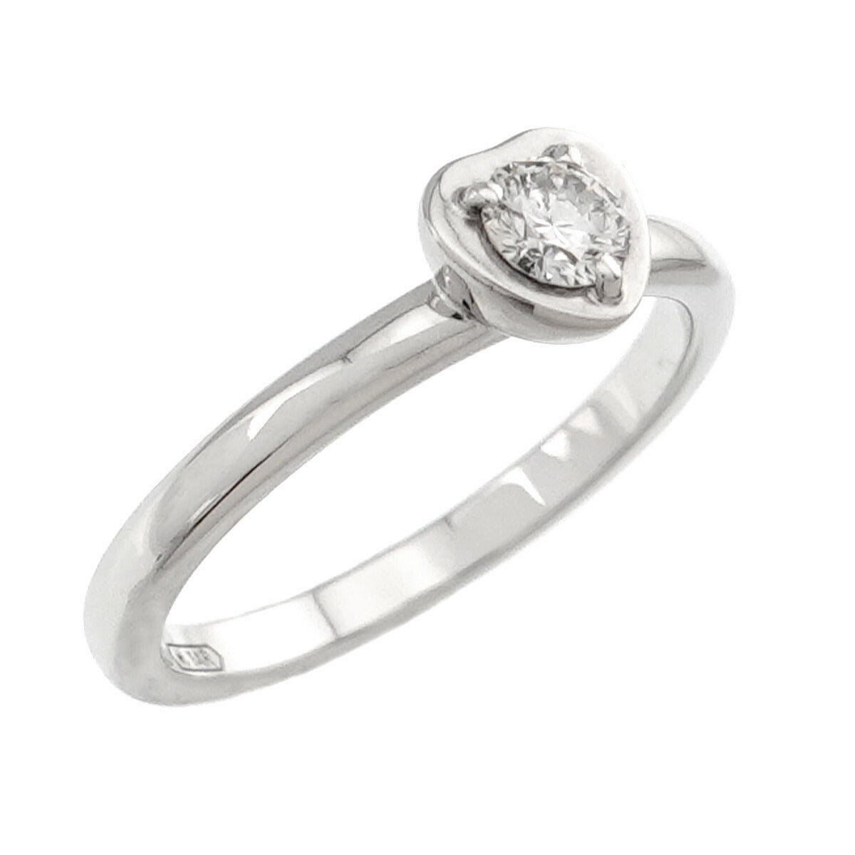 d Amour Heart Diamond Ring 18K WG 750 Size47 4(US)