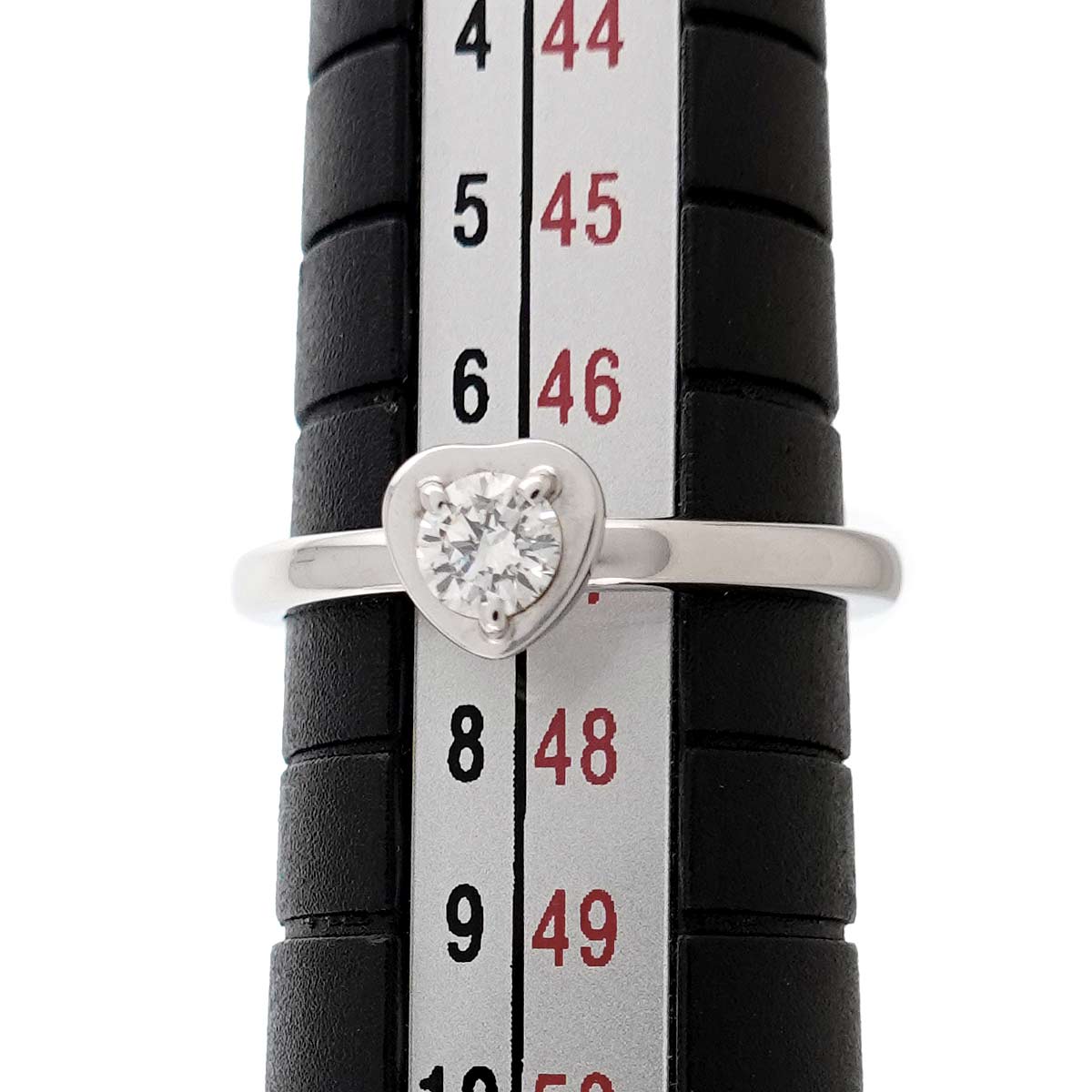 d Amour Heart Diamond Ring 18K WG 750 Size47 4(US)
