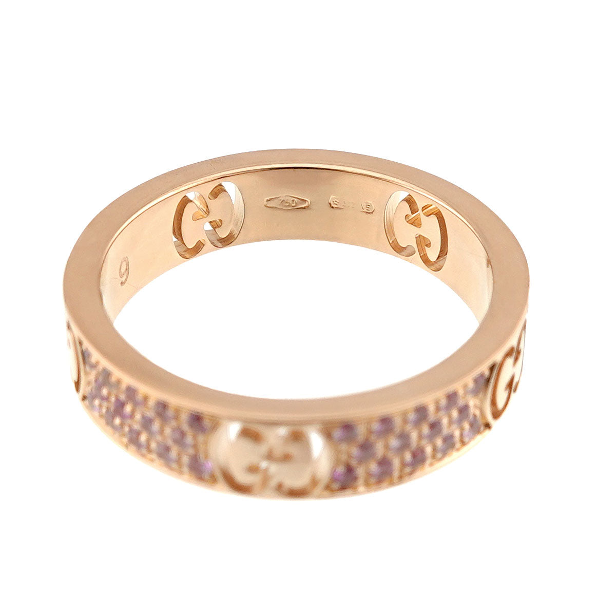Sapphire Ring 18K PG Pink Gold 750 Size9 4.5-4.75(US)