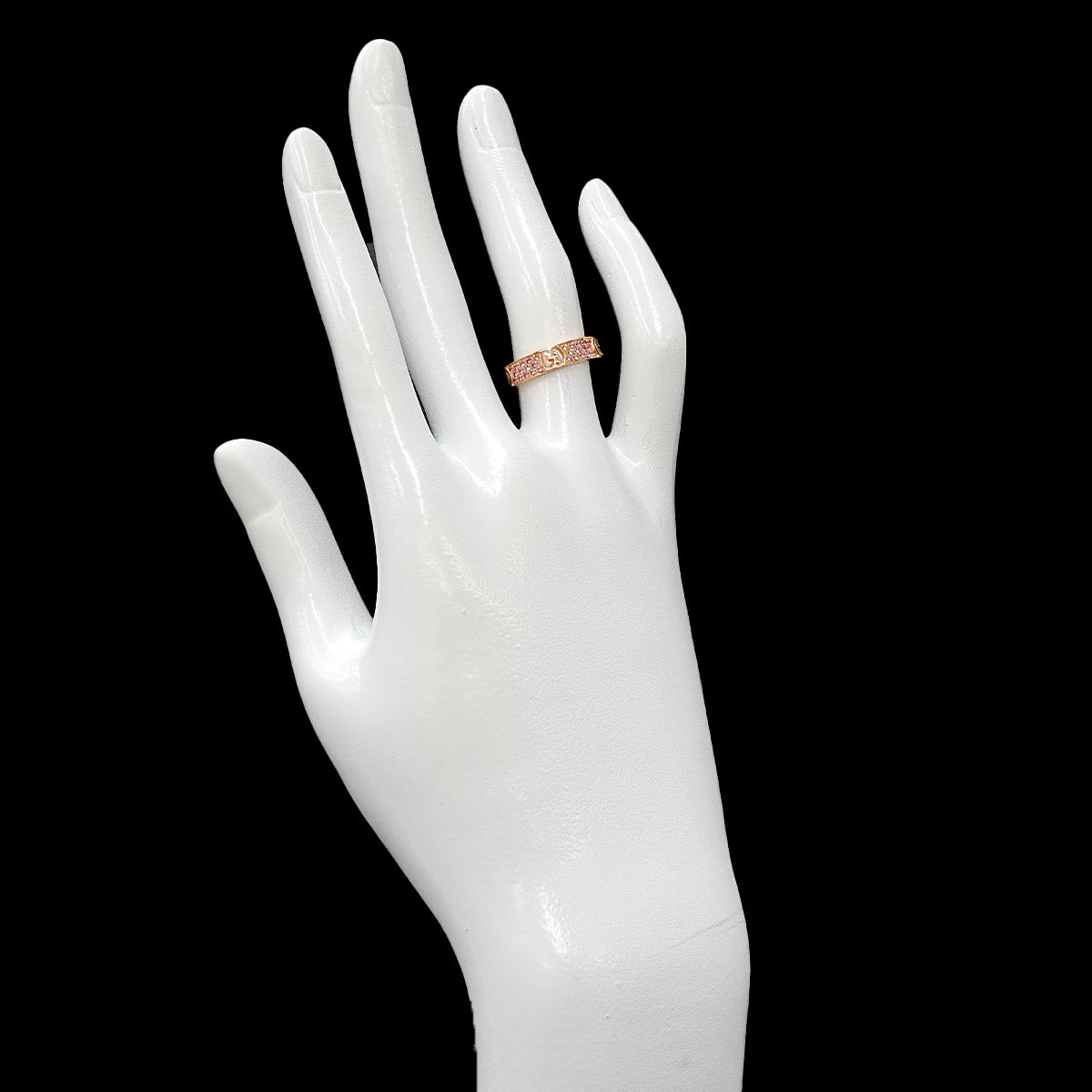 Sapphire Ring 18K PG Pink Gold 750 Size9 4.5-4.75(US)