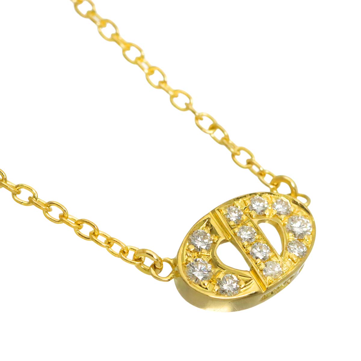 Diamond Necklace 18K Yellow Gold 750