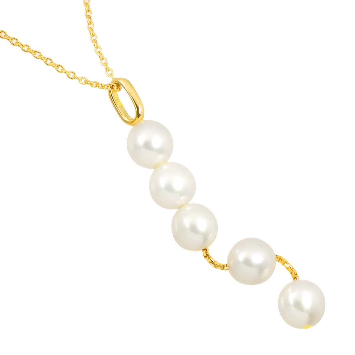 Akoya Pearl 6.2mm Necklace 18K YG 750