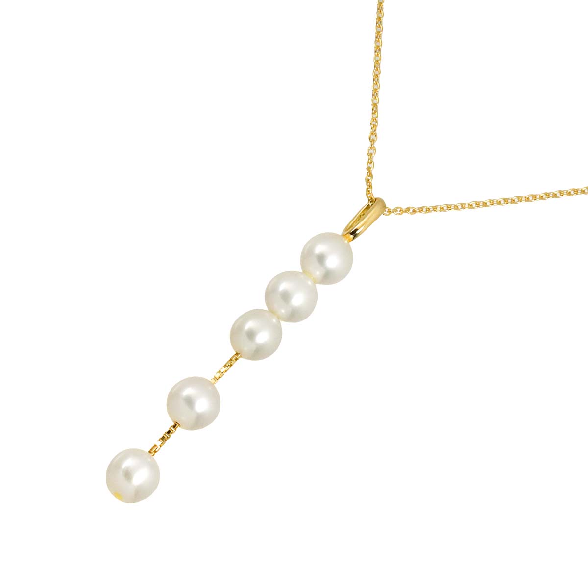 Akoya Pearl 6.2mm Necklace 18K YG 750