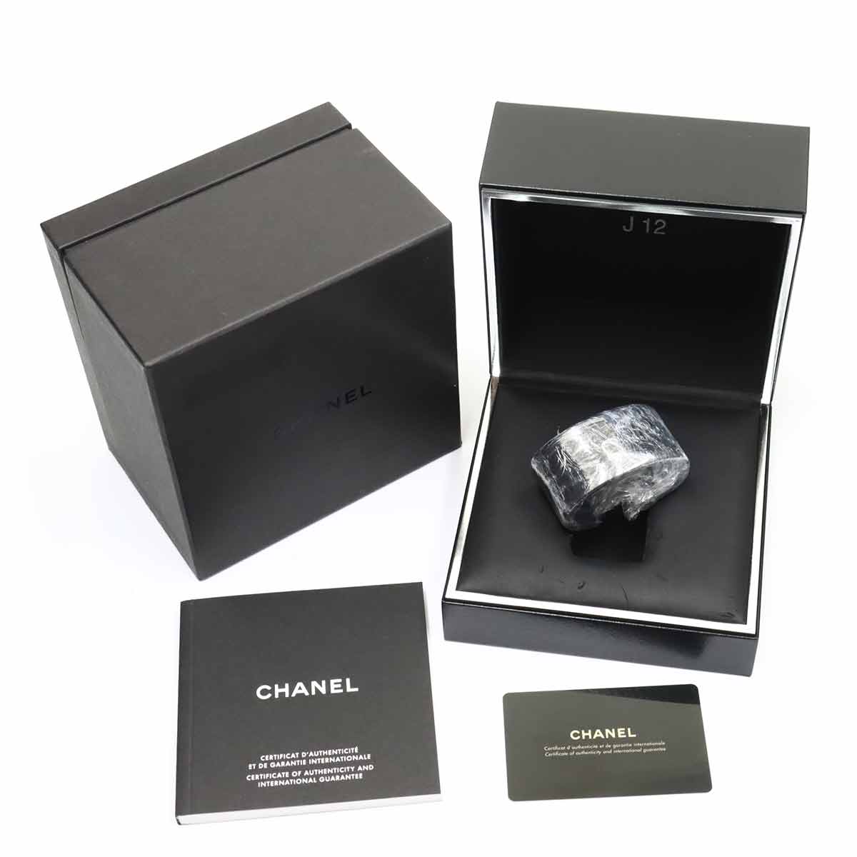 J12 H2423 8P Diamond Automatic White Shell Dial Mens Watch