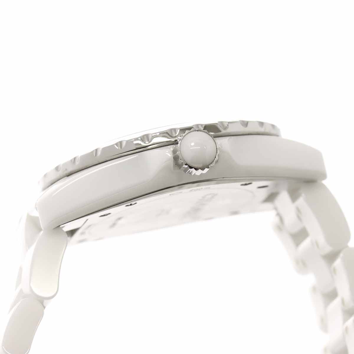 J12 H2423 8P Diamond Automatic White Shell Dial Mens Watch