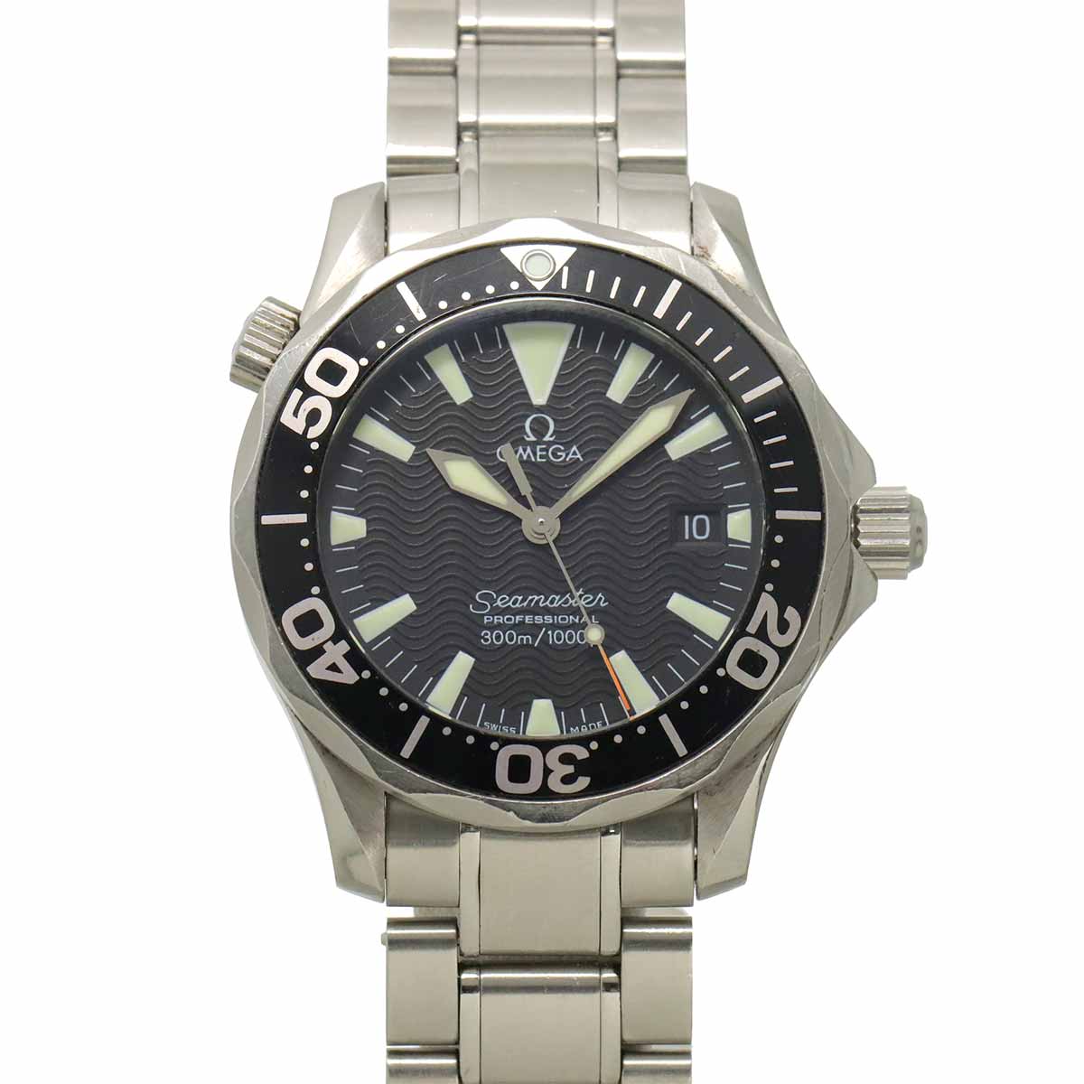 Seamaster 300 2262.50 Date Quartz Black Dial Boys Watch