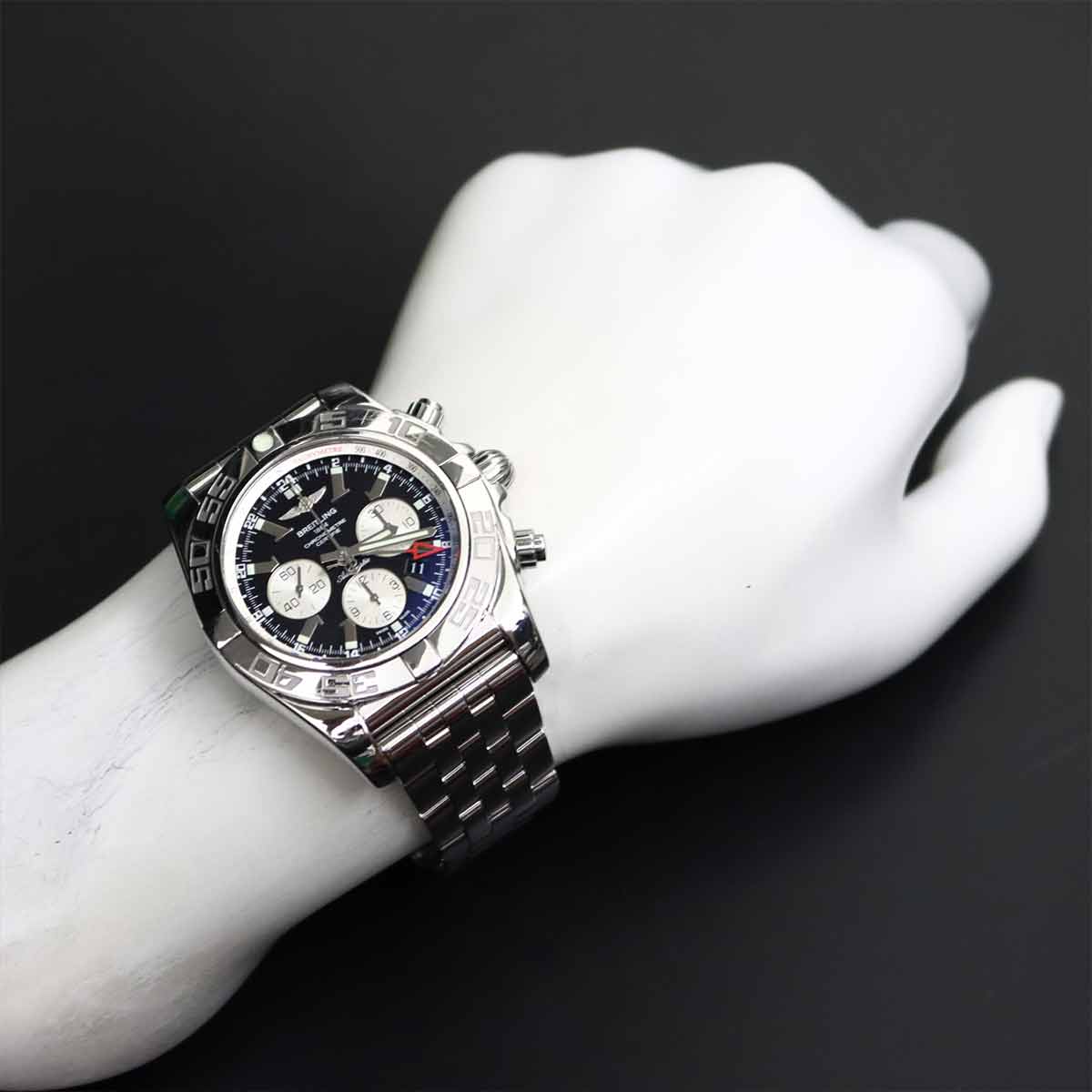 Chronomat GMT AB0410 Date Black Dial Mens Watch