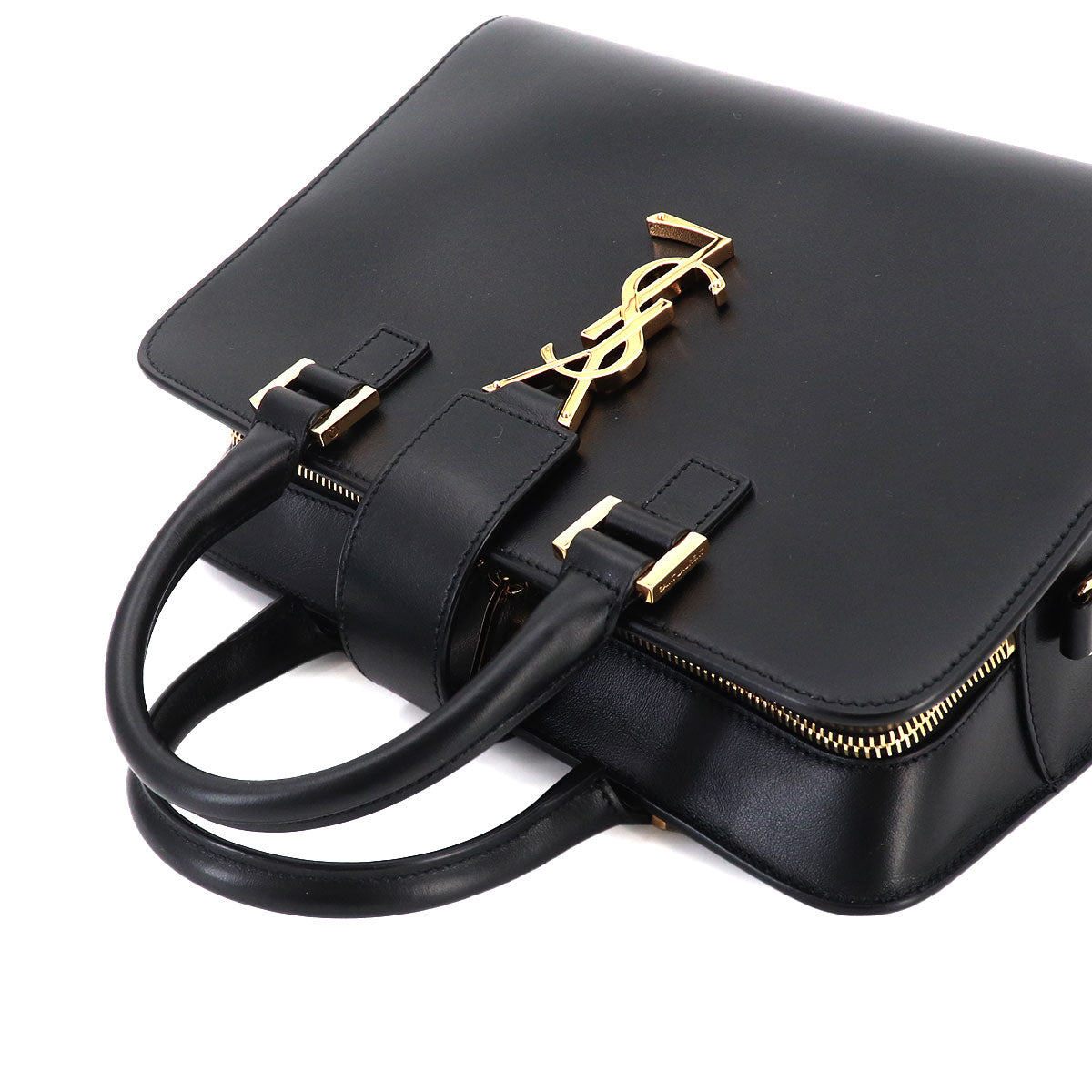 Baby Cabas Hand Shoulder Bag Leather Black 568853