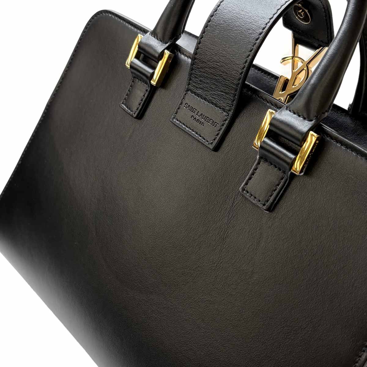 Baby Cabas Hand Shoulder Bag Leather Black 568853