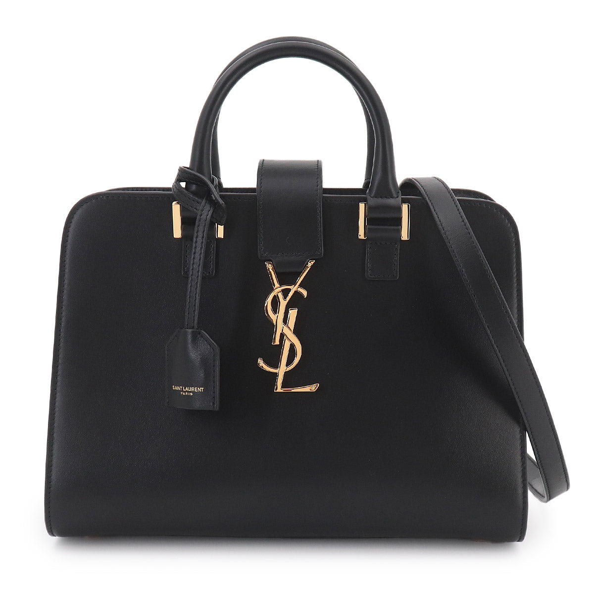 Baby Cabas Hand Shoulder Bag Leather Black 568853