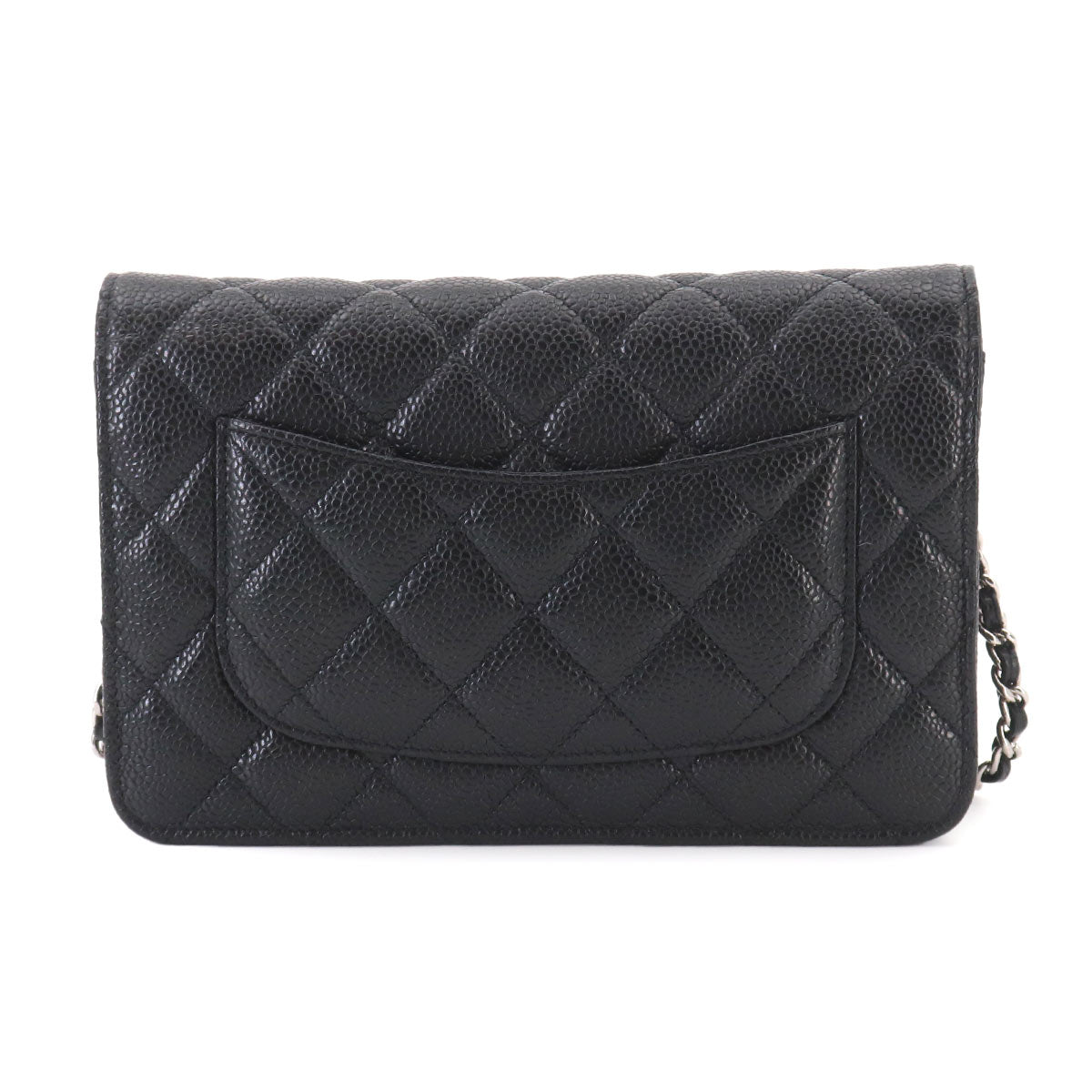 Matelasse Classic Chain Wallet Leather Black AP0250