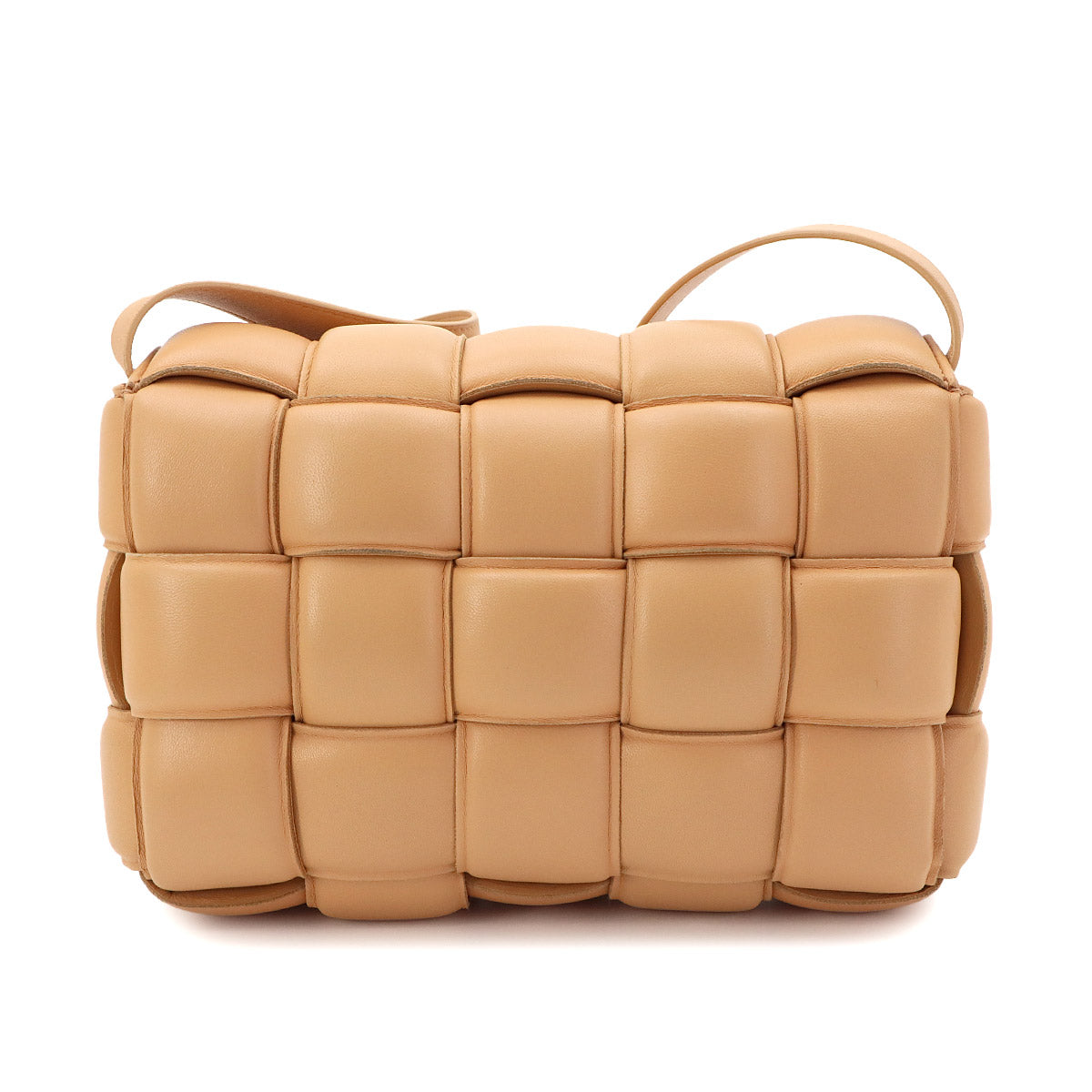 Intrecciato Padded Cassette Shoulder Bag beige 591970