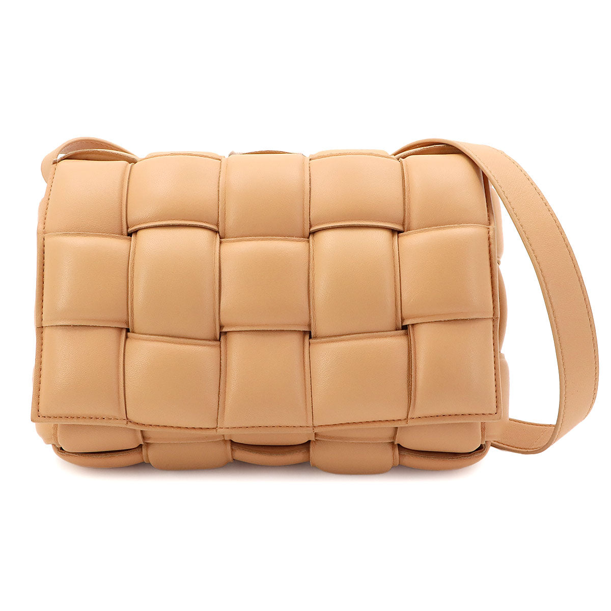 Intrecciato Padded Cassette Shoulder Bag beige 591970
