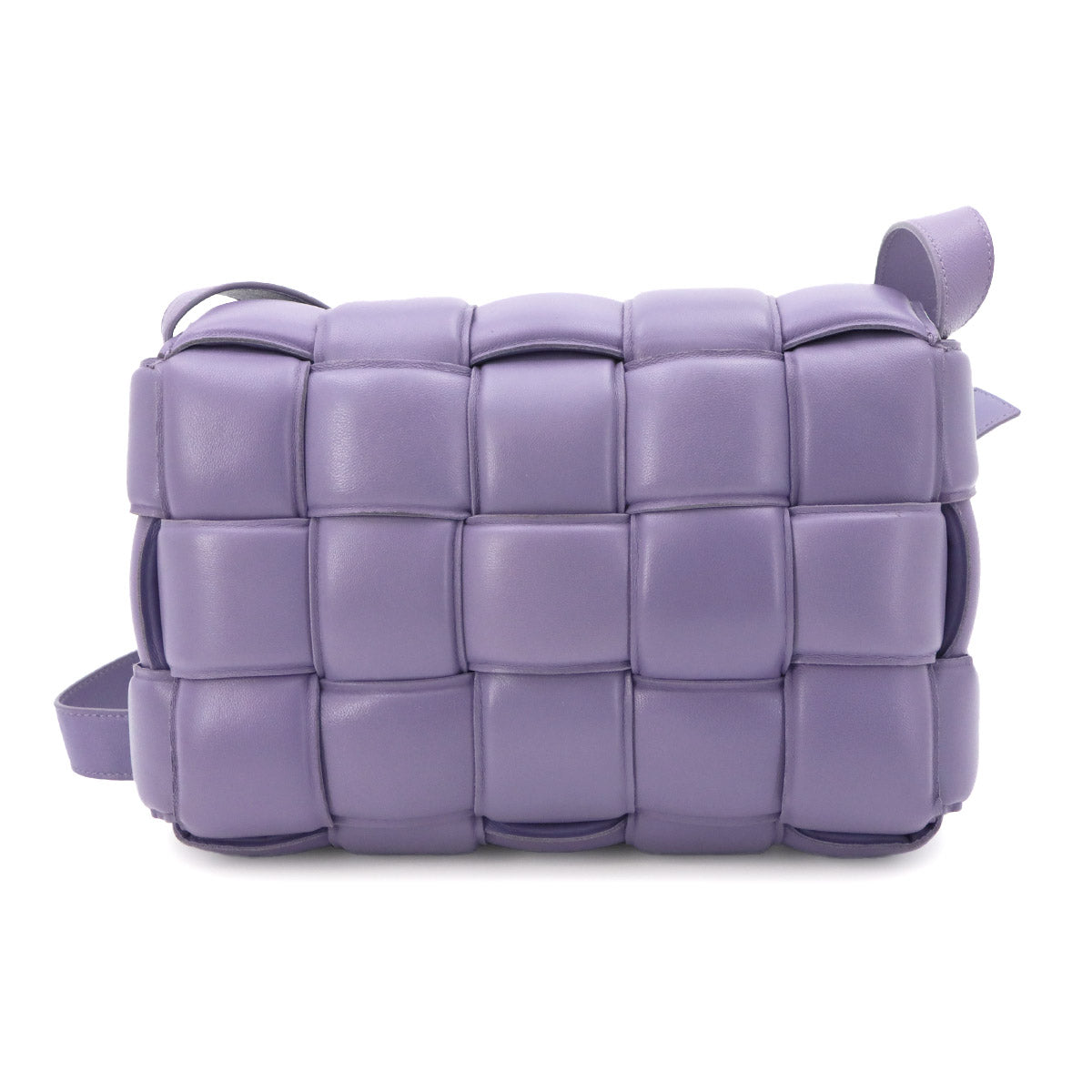 Intrecciato Padded Cassette Shoulder Bag Purple 591970
