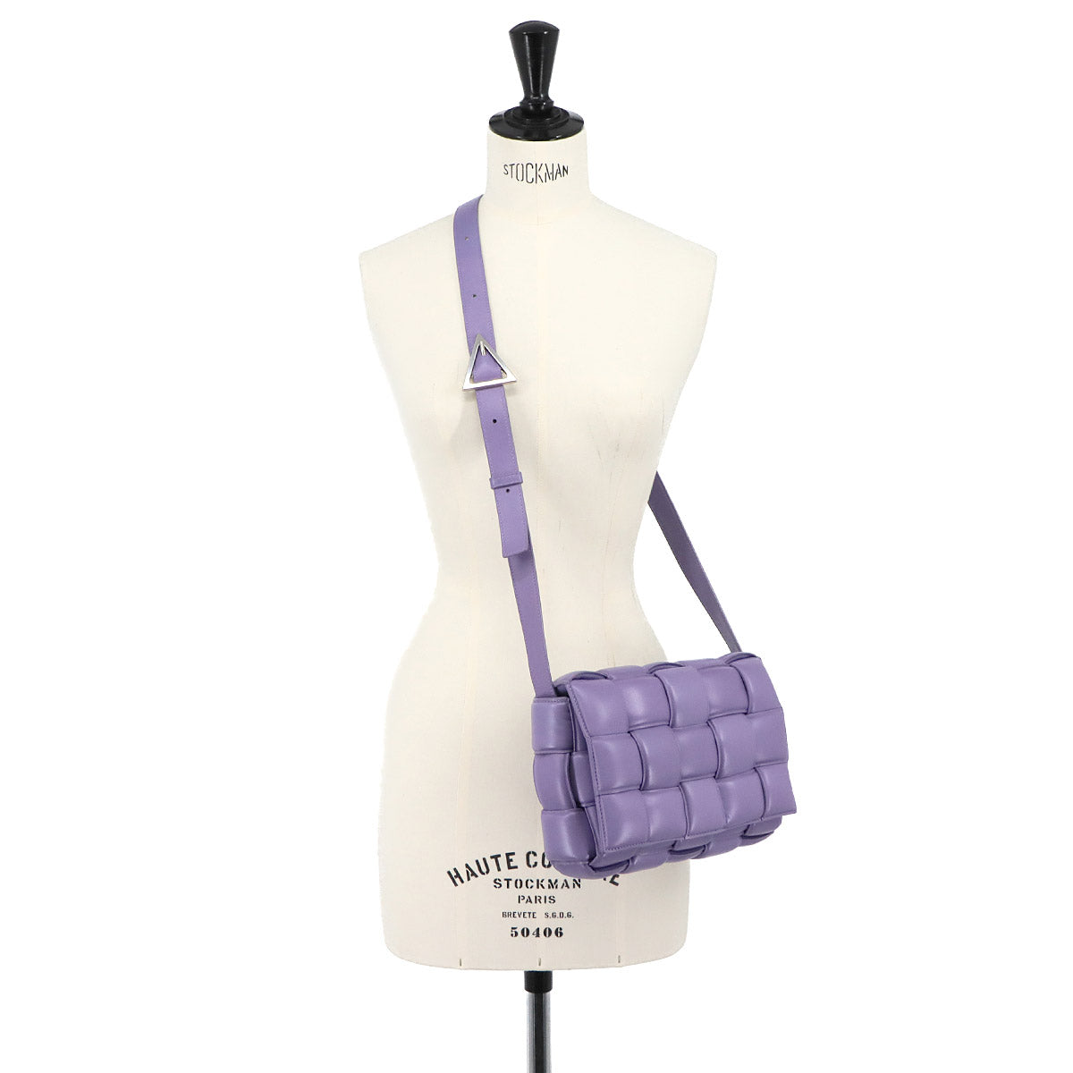 Intrecciato Padded Cassette Shoulder Bag Purple 591970