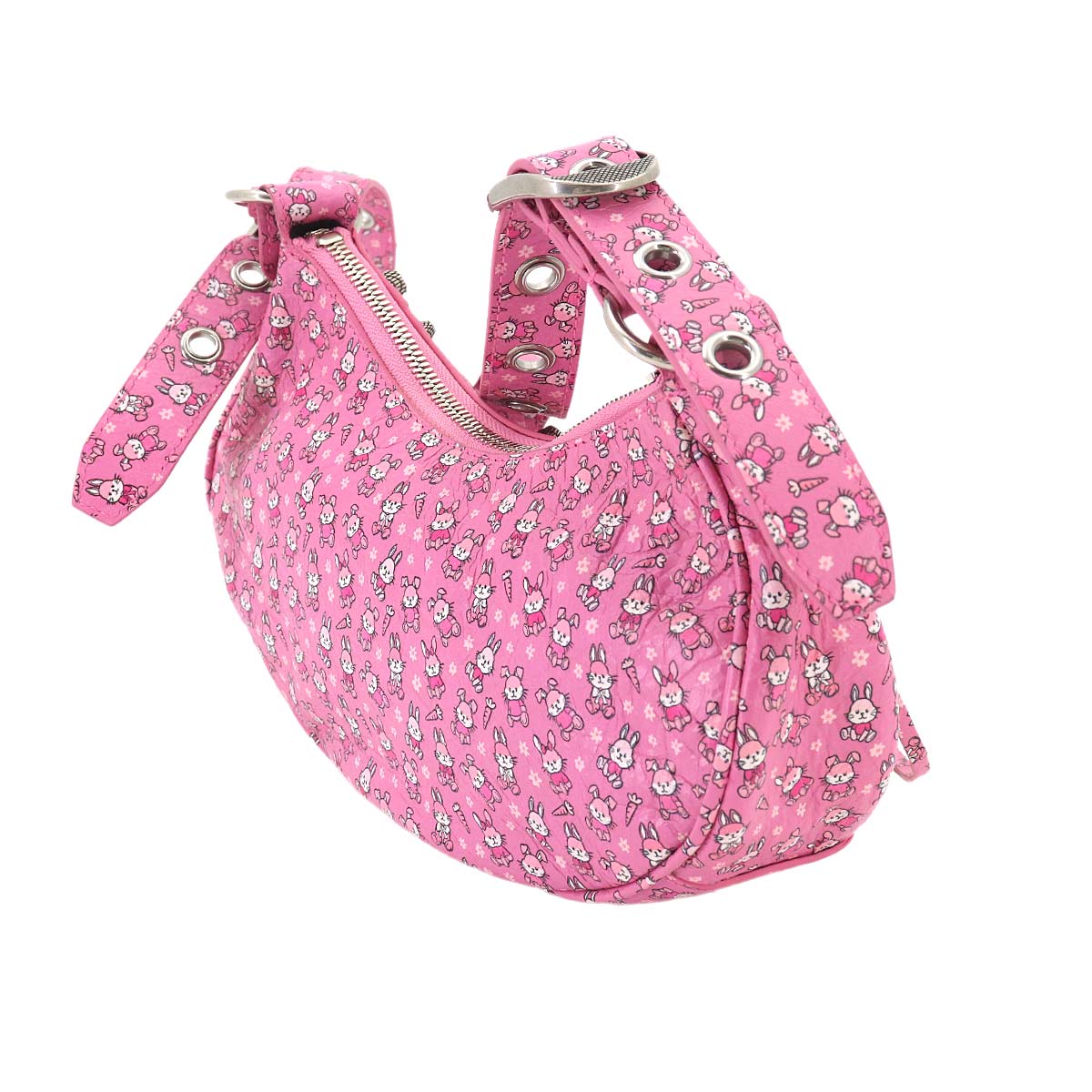 Le Cagole XS Shoulder Bag Leather Pink Rabbit 671309 Purse