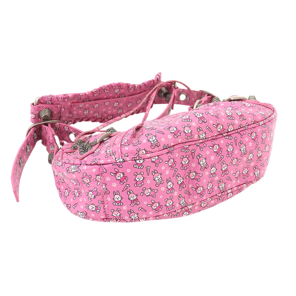 Le Cagole XS Shoulder Bag Leather Pink Rabbit 671309 Purse