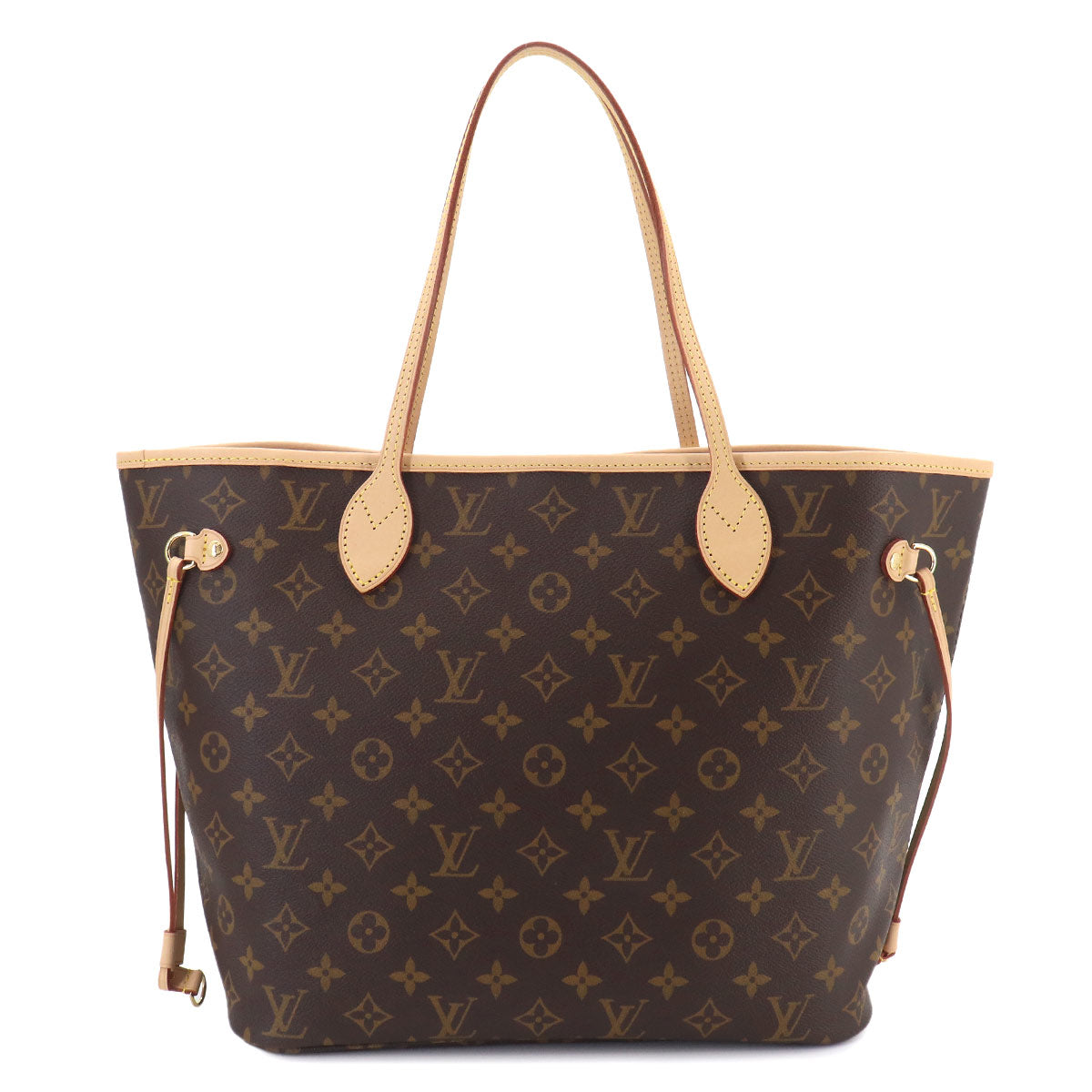 Monogram Neverfull MM Tote Bag Brown Cerise M46987