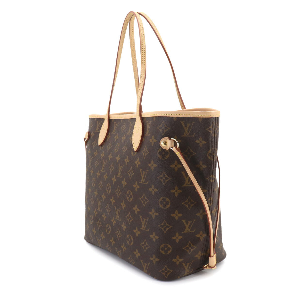 Monogram Neverfull MM Tote Bag Brown Cerise M46987