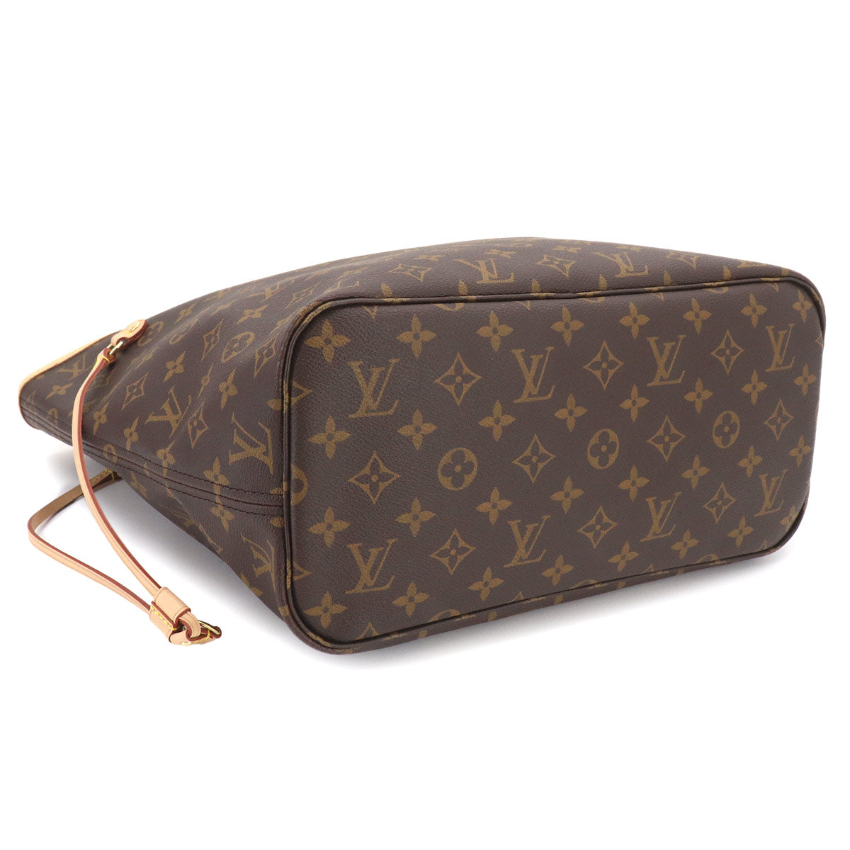 Monogram Neverfull MM Tote Bag Brown Cerise M46987