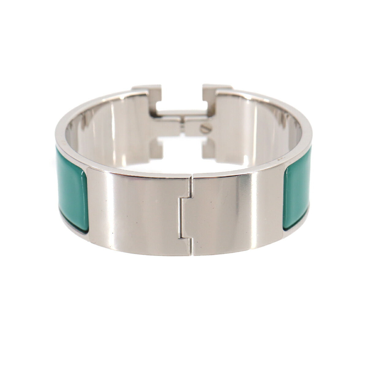 Clic Clac H PM Bangle Green Silver Accessory