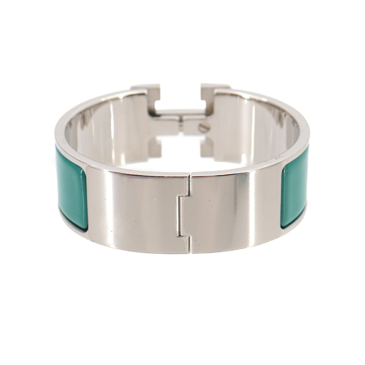 Clic Clac H PM Bangle Green Silver Accessory