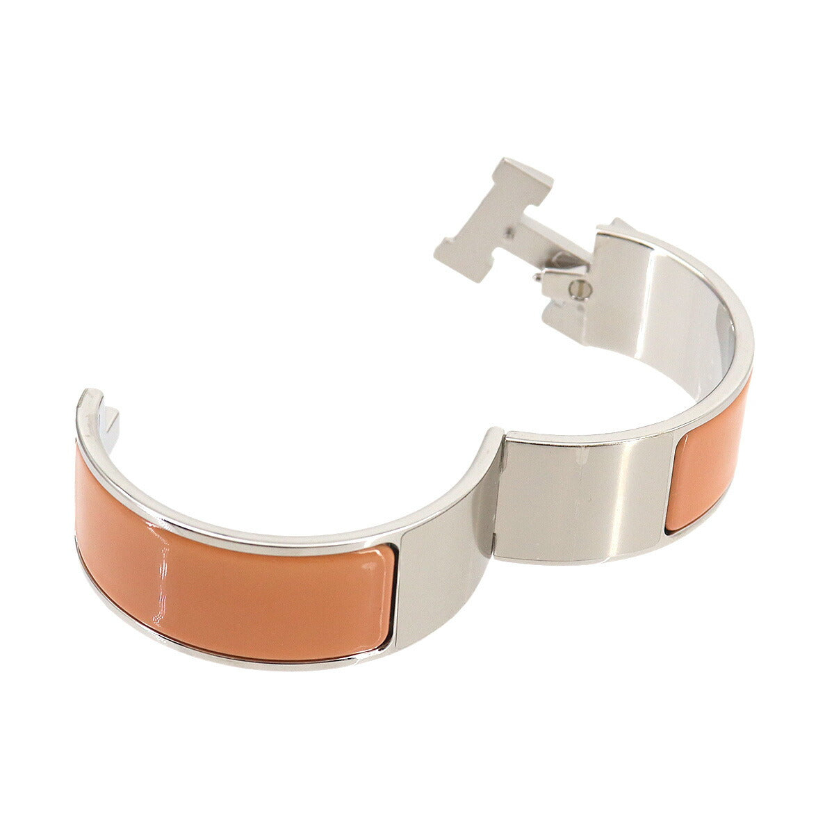 Clic Clac H GM Bangle Orange Mandarin Silver Accessory