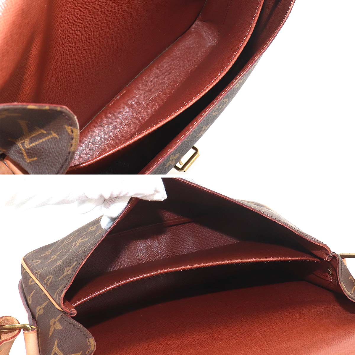 Monogram Cartouchiere GM Shoulder Bag Brown M51252 Purse