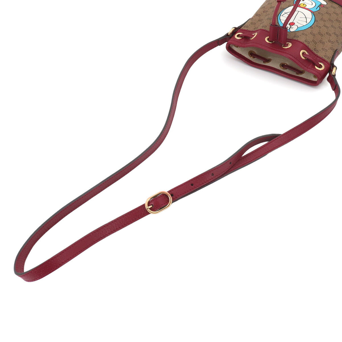 Doraemon Mini GG Supreme mini bucket Bag Shoulder Brown Red