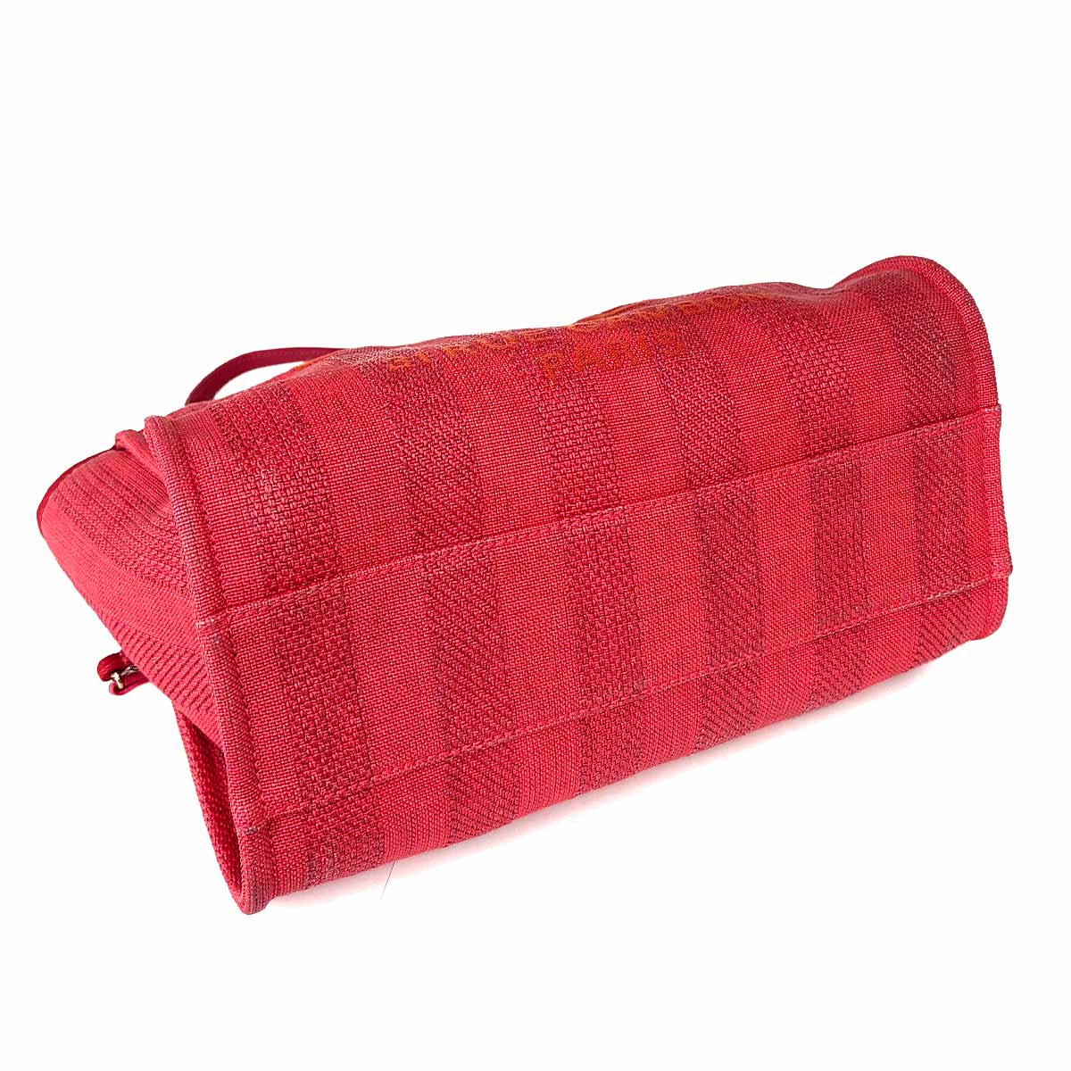 Deauville MM Chain Tote Bag Mixed fibers Leather Red A67001