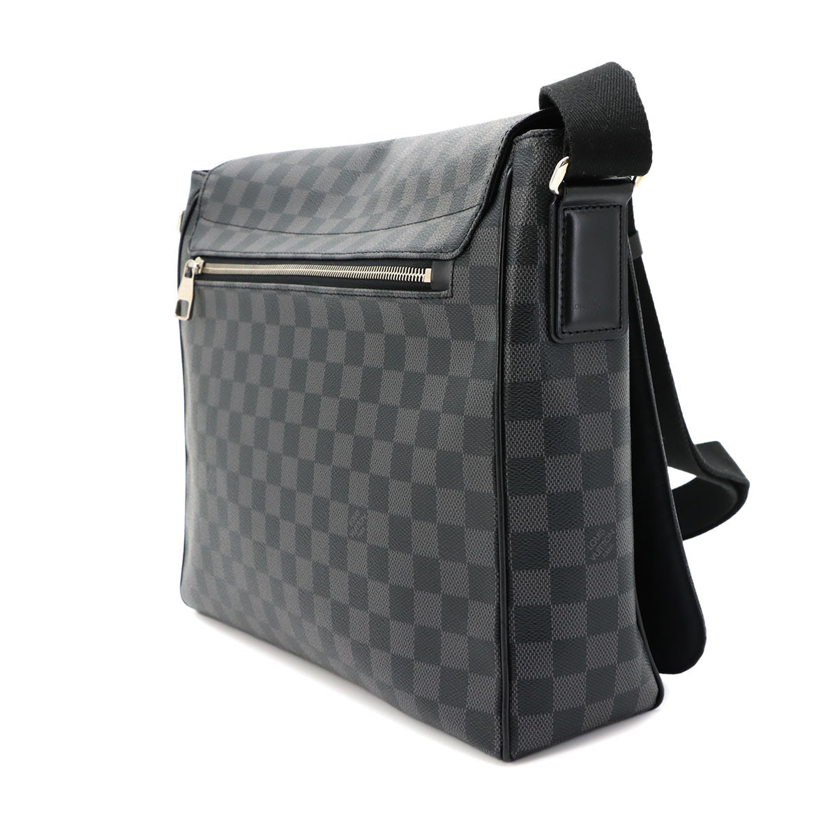 Damier Graphite District GM Shoulder Bag Black N41271