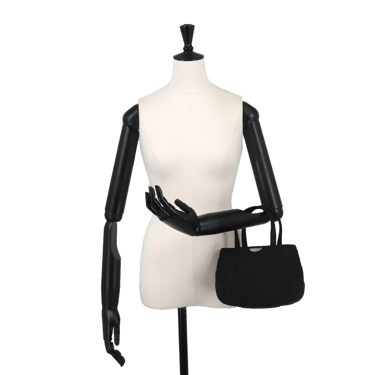 Trotter Mini Hand Bag Nylon Leather Black Purse