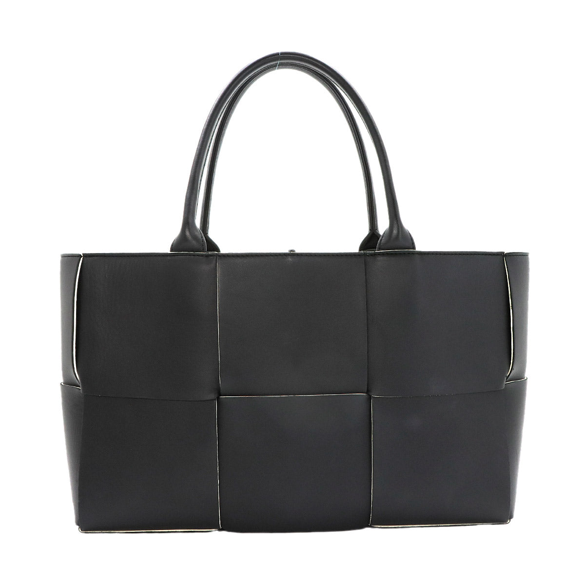 Intrecciato Medium Arco Tote Bag Leather Black