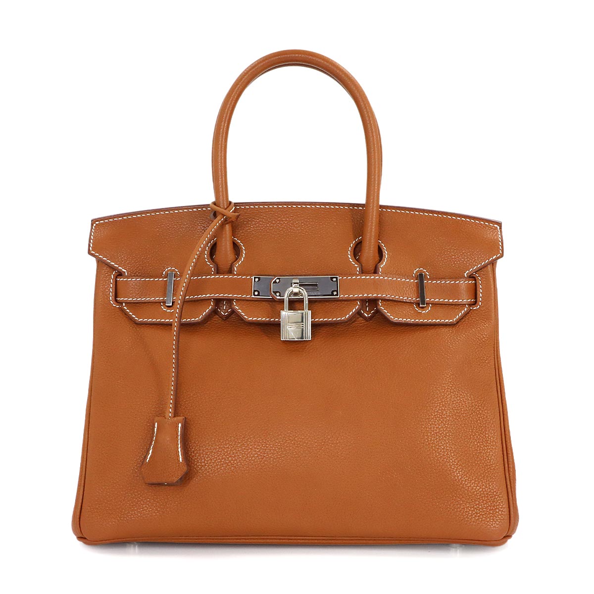 Birkin 30 Barenia Faubourg Fauve Hand Bag Purse