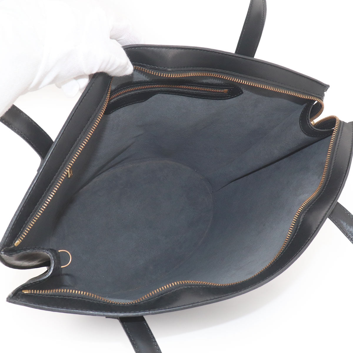 Epi Saint Jacques Shopping Tote Bag Leather Noir M52262