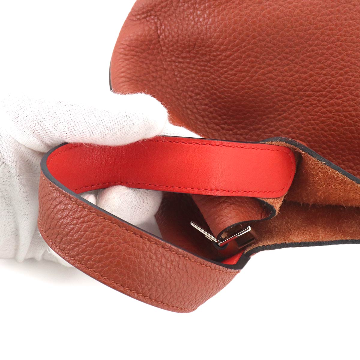 Picotin Lock PM Eclat Hand Bag Taurillon Clemence Swift Cuivre