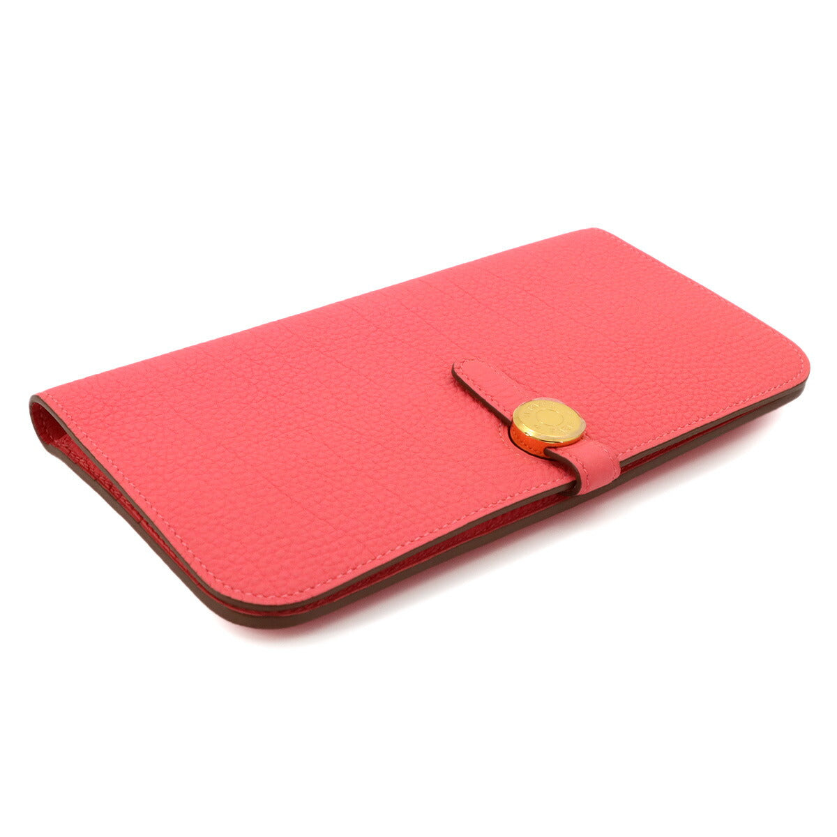 Dogon Long Wallet Togo Rose Lipstick Purse