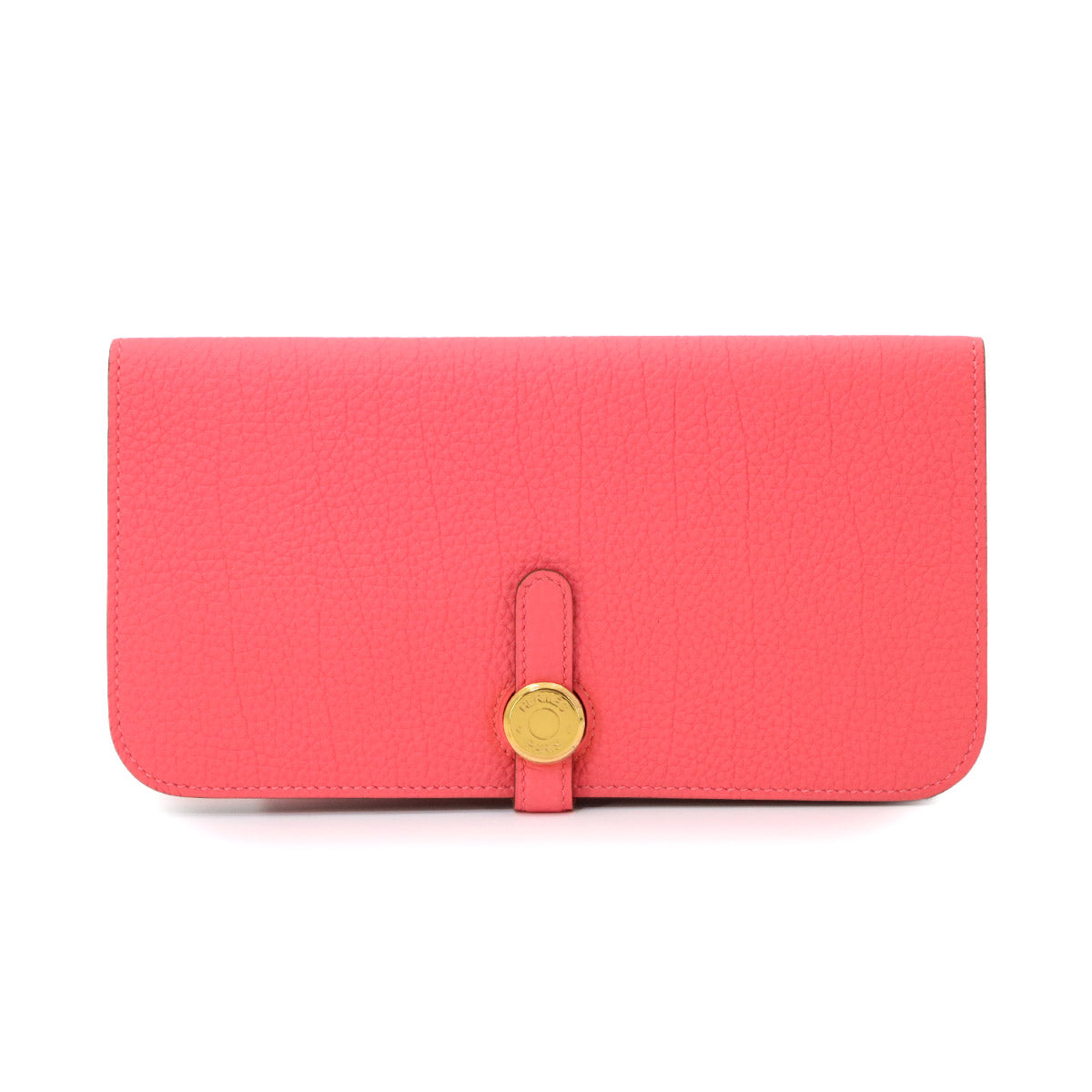 Dogon Long Wallet Togo Rose Lipstick Purse