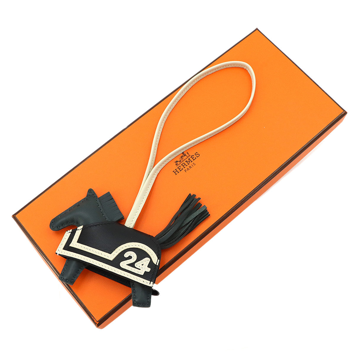 Rodeo Robeo PM Bag Charm Agneau Milo Vert Mangrove Black Craie